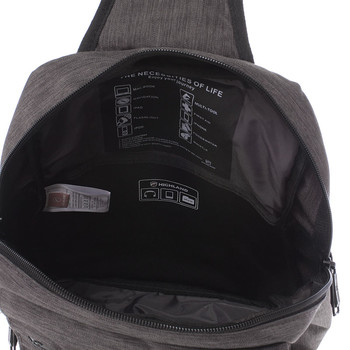 Stredne veľký šedý multifunkčný batoh - Travel plus 8253