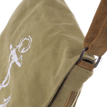 Unisex látková khaki crossbody taška - New Rebels Anchor