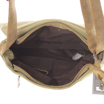 Unisex látková khaki crossbody taška - New Rebels Anchor