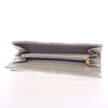 Luxusná veľká dámska svetlo šedá peňaženka - Dudlin M377