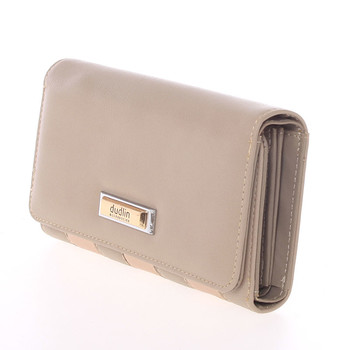 Luxusná dámska taupe peňaženka - Dudlin M376