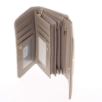 Luxusná dámska taupe peňaženka - Dudlin M376