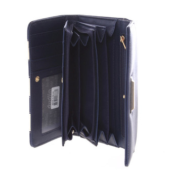 Luxusná dámska tmavo modrá peňaženka - Dudlin M376
