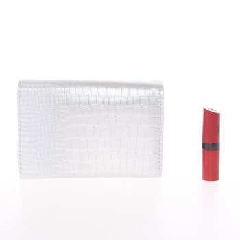 Luxusná stredne veľká strieborná dámska peňaženka - Dudlin M375