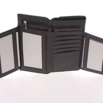Veľká elegantná čierna peňaženka - Dudlin M386