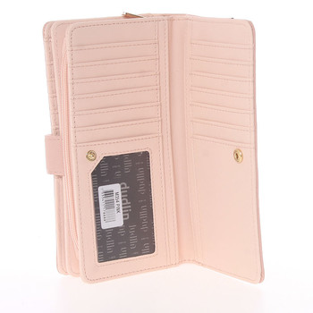 Veľká dámska originálna svetlo ružová peňaženka - Dudlin M354