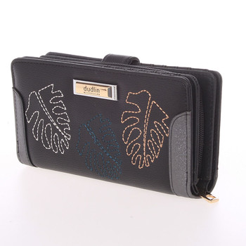 Veľká dámska originálna čierna peňaženka - Dudlin M354