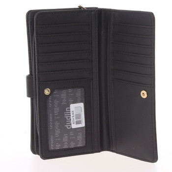 Veľká dámska originálna čierna peňaženka - Dudlin M354