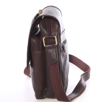 Módna pánska kožená taška cez plece hnedá - SendiDesign Sage