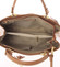 Originálna dámska kožená kabelka svetlohnedá - Italo Mattie