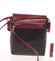 Dámska kožená crossbody kabelka čierno červená - ItalY Tamia