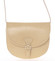 Malá svetlá taupe pevná crossbody kožená kabelka - ItalY EmRoya