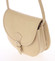 Malá svetlá taupe pevná crossbody kožená kabelka - ItalY EmRoya