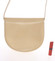 Malá svetlá taupe pevná crossbody kožená kabelka - ItalY EmRoya