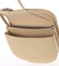 Malá svetlá taupe pevná crossbody kožená kabelka - ItalY EmRoya