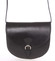 Malá čierna pevná crossbody kožená kabelka - ItalY EmRoya