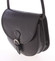 Malá čierna pevná crossbody kožená kabelka - ItalY EmRoya