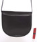 Malá čierna pevná crossbody kožená kabelka - ItalY EmRoya