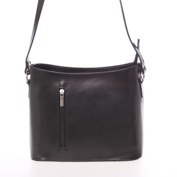 Malá čierna kožená crossbody kabelka - ItalY Madora