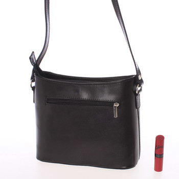 Malá čierna kožená crossbody kabelka - ItalY Madora