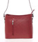 Malá červená  kožená crossbody kabelka - ItalY Madora