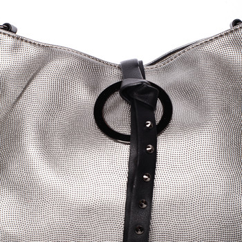 Originálna dámska kabelka do ruky strieborná - MARIA C Cherish