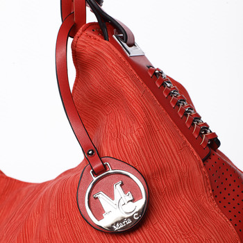 Moderná dámska kabelka cez rameno červená - MARIA C Paisley