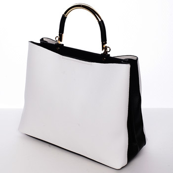 Exkluzívna mäkká dámska kabelka do ruky biela - Tommasini Kyndall