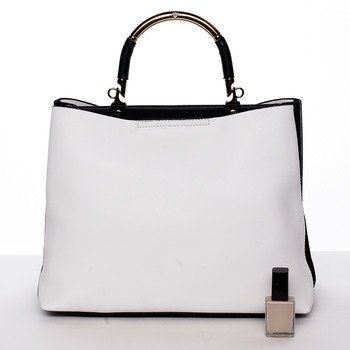 Exkluzívna mäkká dámska kabelka do ruky biela - Tommasini Kyndall