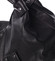 Dámska jemne štruktúrovaná čierna kabelka - Maria C Meggy