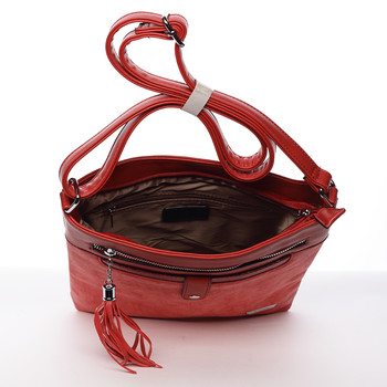 Štýlová červená crossbody kabelka - Silvia Rosa Megara