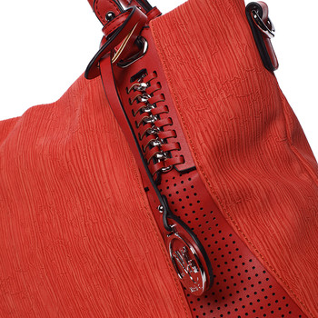 Exkluzívna dámska kabelka cez rameno červená - MARIA C Nevaeh