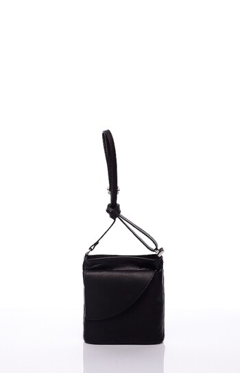 Dámska kožená crossbody kabelka čierna - Delami Iraida