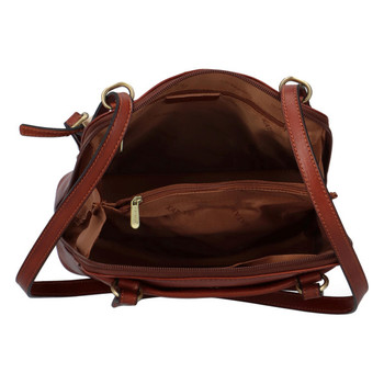 Dámsky kožený batoh kabelka hnedý - Katana Elinney