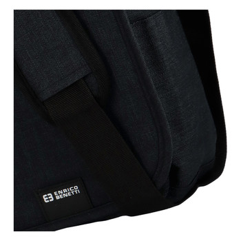 Kvalitná čierna nylonová taška na notebook - Enrico Benetti Jason