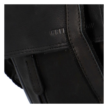 Pánska kožená taška čierna - Greenwood Peekor