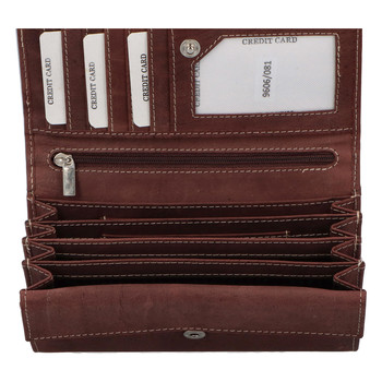 Kožená peňaženka bordová so vzorom - Tomas Mayana