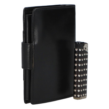 Elegantná kožená peňaženka čierna matná - Tomas Pilia