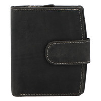 Dámska kožená peňaženka čierna brúsená - Tomas Coulenzy