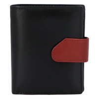 Pánska lesklá kožená peňaženka čierna - Tomas 75VO Detail