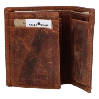Pánska kožená peňaženka hnedá - Greenwood Lomerin 2
