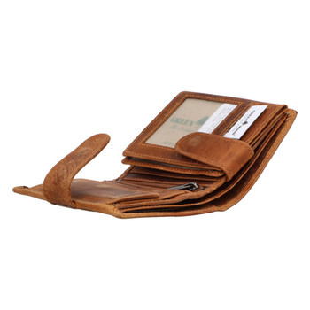 Pánska kožená peňaženka svetlohnedá - Greenwood Loster