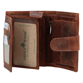 Pánska kožená peňaženka hnedá - Greenwood Loster