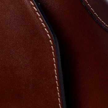 Hnedá dámska kožená crossbody kabelka - ItalY Dunya Two