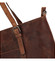 Luxusná dámska kožená kabelka cez rameno hnedá - Greenwood Elaisy 2