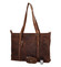 Luxusná dámska kožená kabelka cez rameno hnedá - Greenwood Elaisy 2
