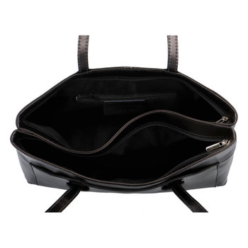 Dámska kožená kabelka cez plece čierna - ItalY Yuramica
