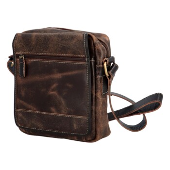 Pánska kožená crossbody taška hnedá - Wild Spencer