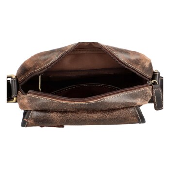 Pánska kožená crossbody taška hnedá - Wild Spencer