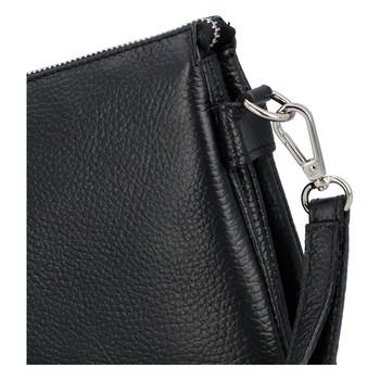 Dámska kožená listová kabelka čierna - ItalY Bonnie